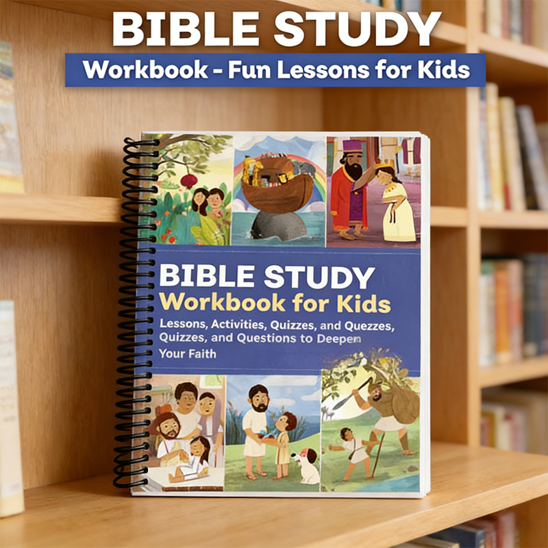 🔥Buy 2 Save 10%🔥Bible Study Workbook for Kids Notebook detail view