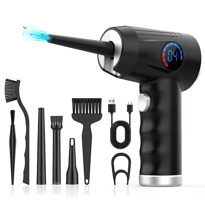 🎁Free Shipping⚡Compressed Air Duster, Electric Air Duster, 6000mAh Fast Charging, 50000 RPM 4 Speed Cordless Air Blower with LCD Display