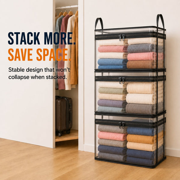 🌓Last Day 49% OFF📦Large Heavy-Duty Thick Plastic Clear Storage Bag for Clothes, Moving & Storage