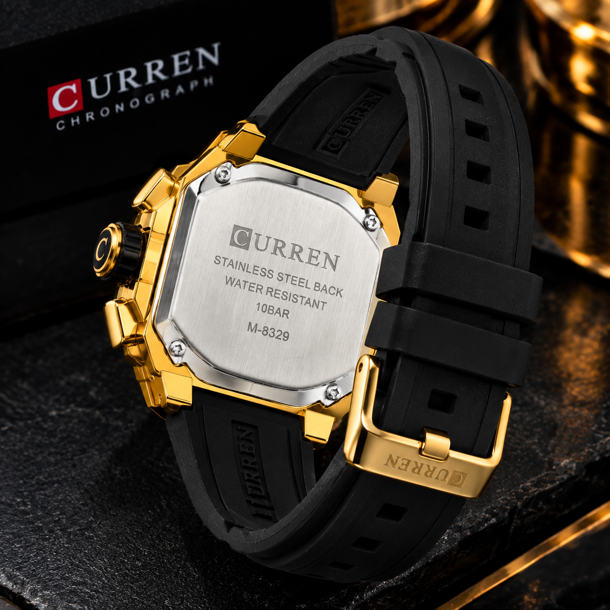 Royal Gold Black Men's Luxury Watch⌚✨