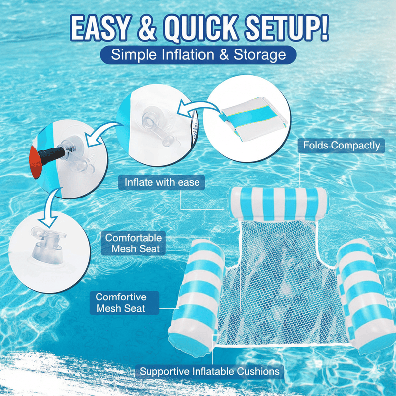 4 Tube Inflatable Pool Float Hammock: Your Ultimate Summer Relaxation Essential detail view