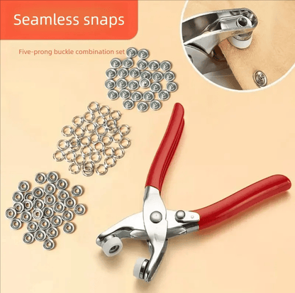 🔥HOT SALE 49% OFF✨100 pcs Invisible Colored Metal Buckle & Manual Pressure Pliers Kit